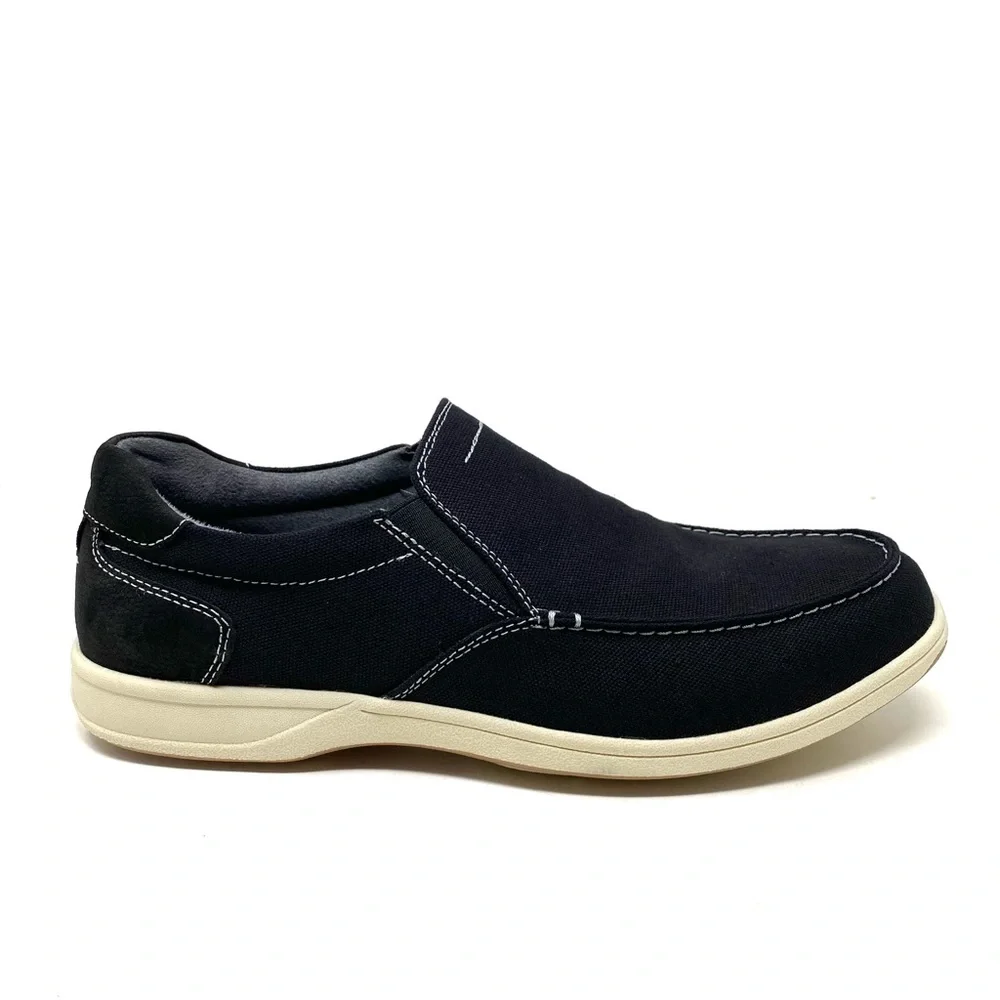 Florsheim Lakeside Canvas Moc Toe Slip-On Shoes Men’s 14 M Black